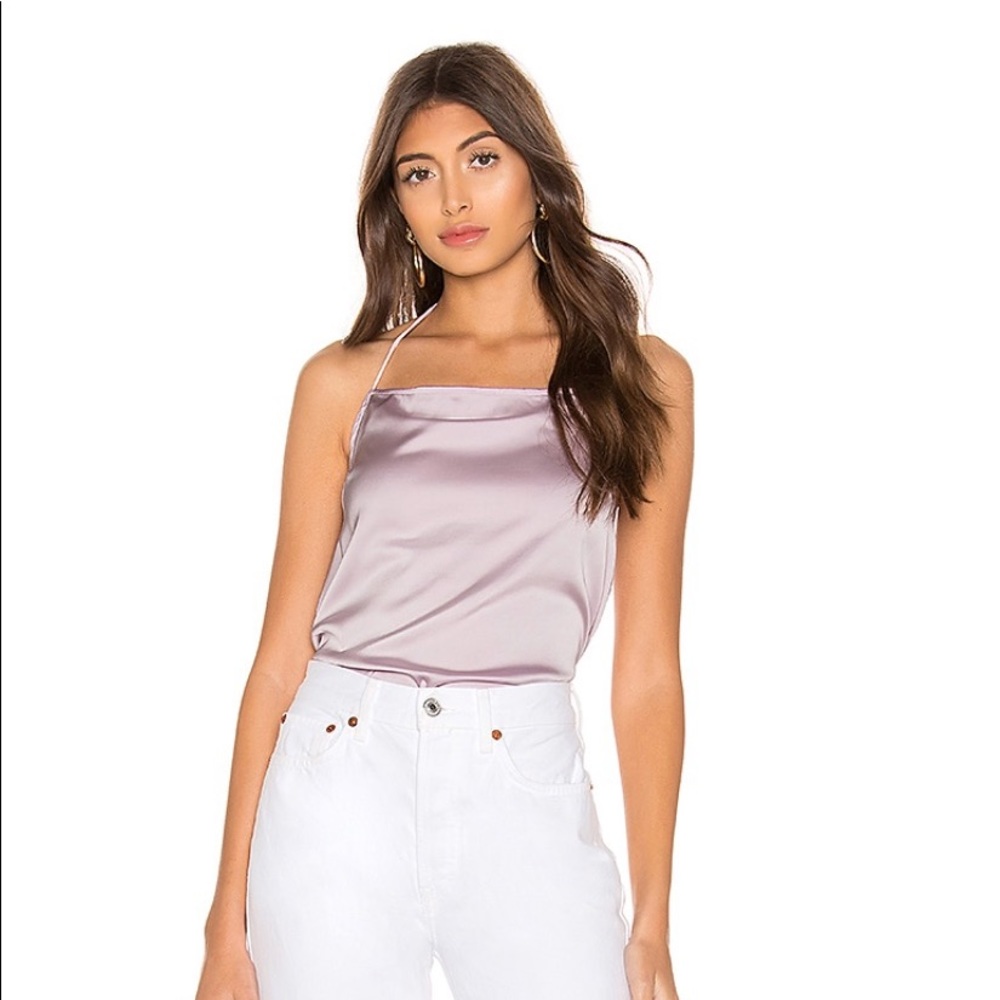 Superdown Lavender Silk Cami Top